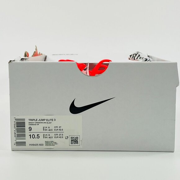 Nike Triple Jump Elite 3 \'Bright Crimson Lime Blast\' HV6425-600 Track Multi Size main image 7
